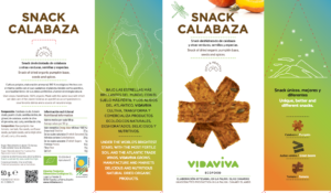 Cajas del snack de calabaza de VidaViva Ecofood