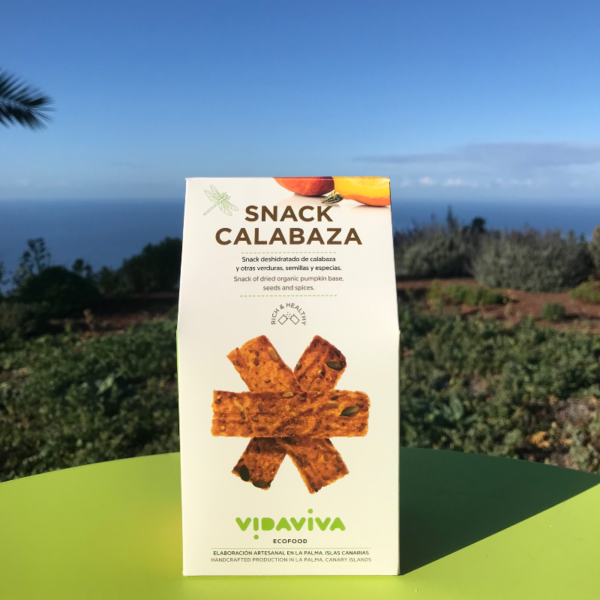Cajas del snack de calabaza de VidaViva Ecofood
