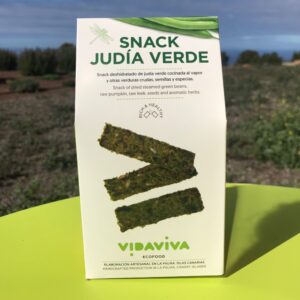 Caja del snack de judías verdes de VidaViva Ecofood